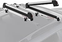 Alpinista Sliding Ski & Snowboard Roof Rack - Fits 5 Pairs Skis or 4 Snowboards, Universal Aluminum for Car Roof Bars