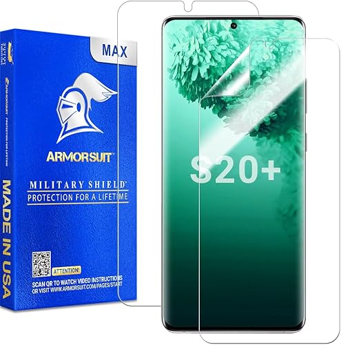 ArmorSuit MilitaryShield - Protector de pantalla diseñado para Samsung Galaxy S20 PlusGalaxy S20+ 5G (6.7 pulgadas), cobertura máxima, compatible disponible en Yaxa Peru