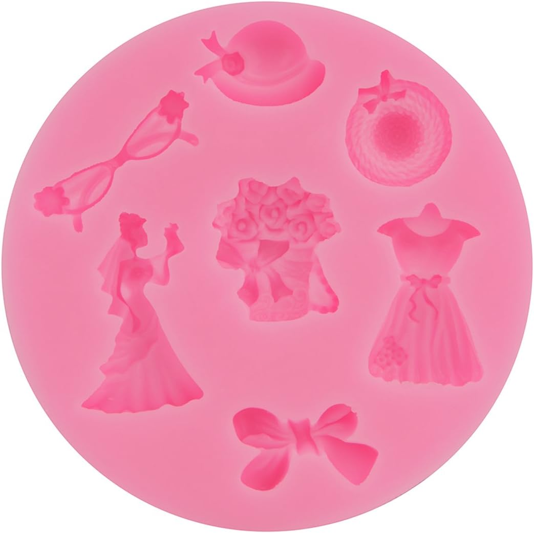 Flour Butter Chocolate Fondant Silicone Mould Womens Accessories, Pink