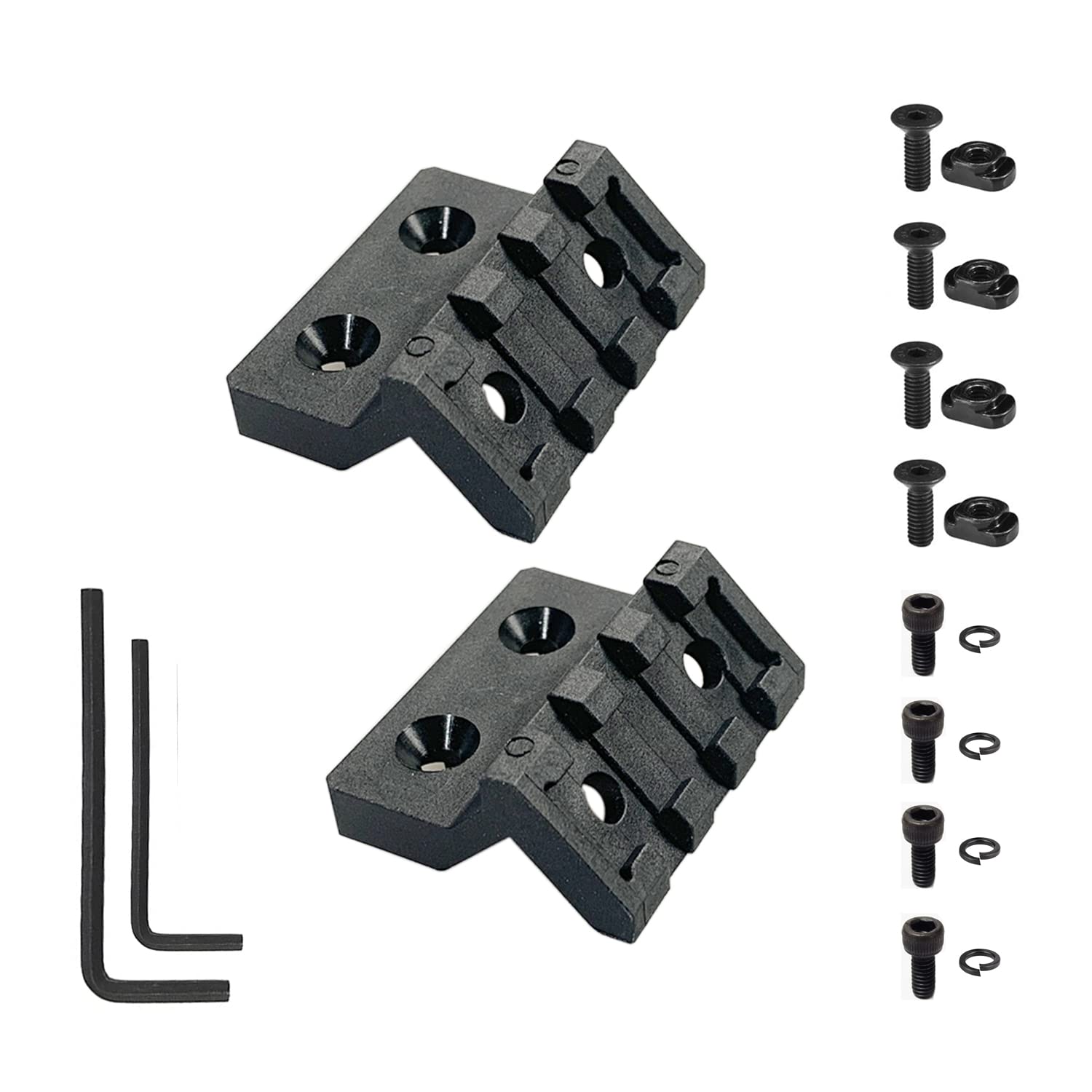 CG Gears Offset Light/Optic Mount for Mlok, Polymer Rail Section Mounts Compatible with Picatinny Rails