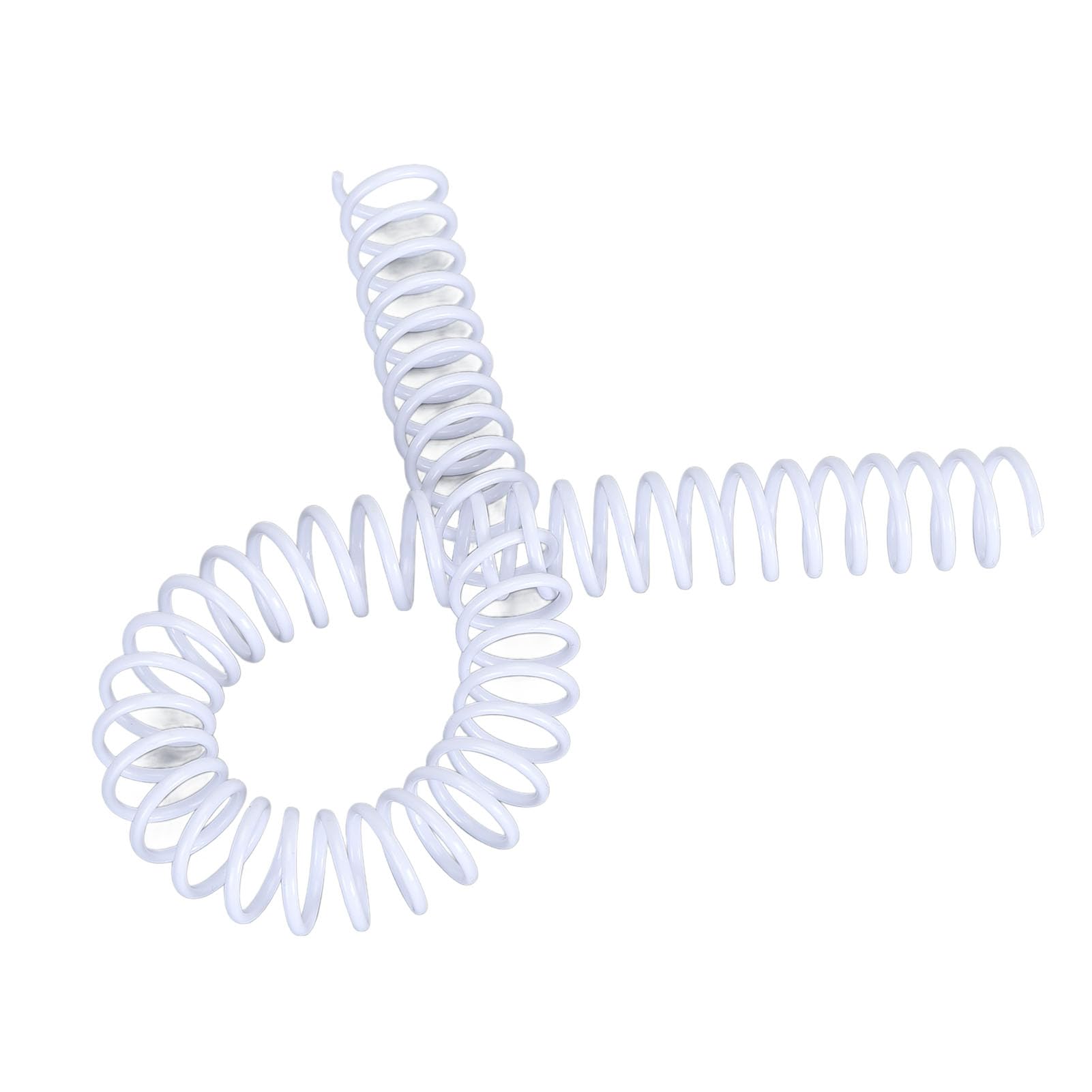Dorso di rilegatura a filo singolo, bobine di rilegatura a spirale con 48 denti, passo 4:1, diametro 14,3 mm per capacità di 115 fogli, bobine di rilegatura in ferro da 100 pezzi (Bianca)