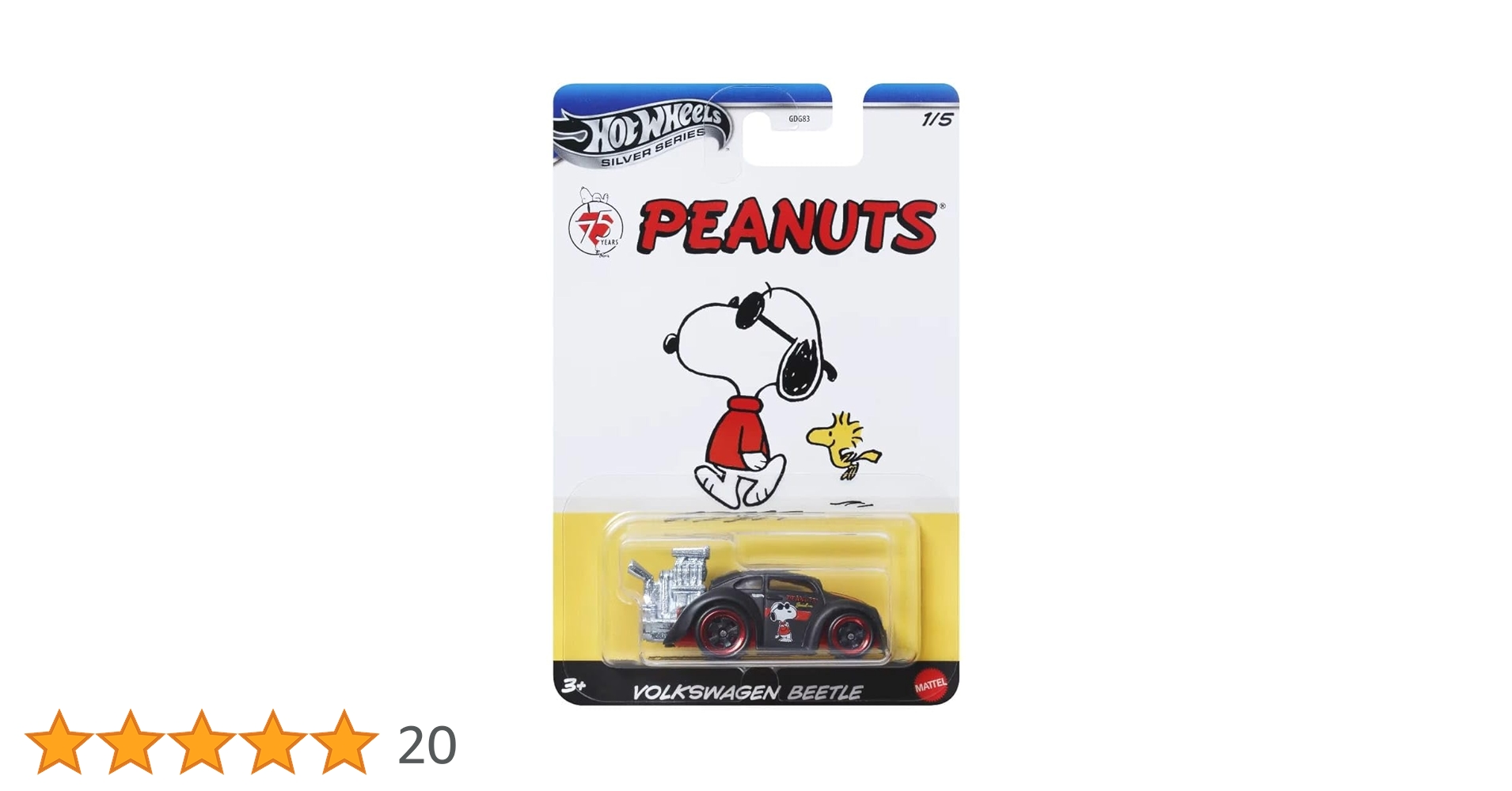 スヌーピー　フォルクスワーゲン クラシカルビートル PEANUTS Hot Wheels Entertainment Peanuts Snoopy Volkswagen Beetle