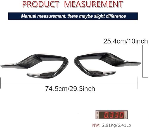 Miniatura 3 de JC Sportline - Embellecedor de ventilación de fibra de carbono para Mercedes Benz AMG GT50 GT53 Base Sedan 4 puertas 2019-2020 Air Fender Cover Trim