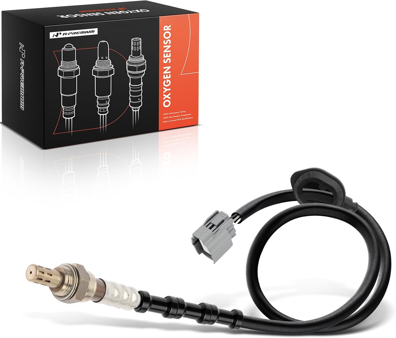 A-Premium O2 Oxygen Sensor Downstream Compatible with Honda & Acura Models - Accord 2003 2004 2005 2006 2007, TSX 2004 2005 2006 2007 2008, 2.4L, Replace# 36532RADL11, 36532RADL12