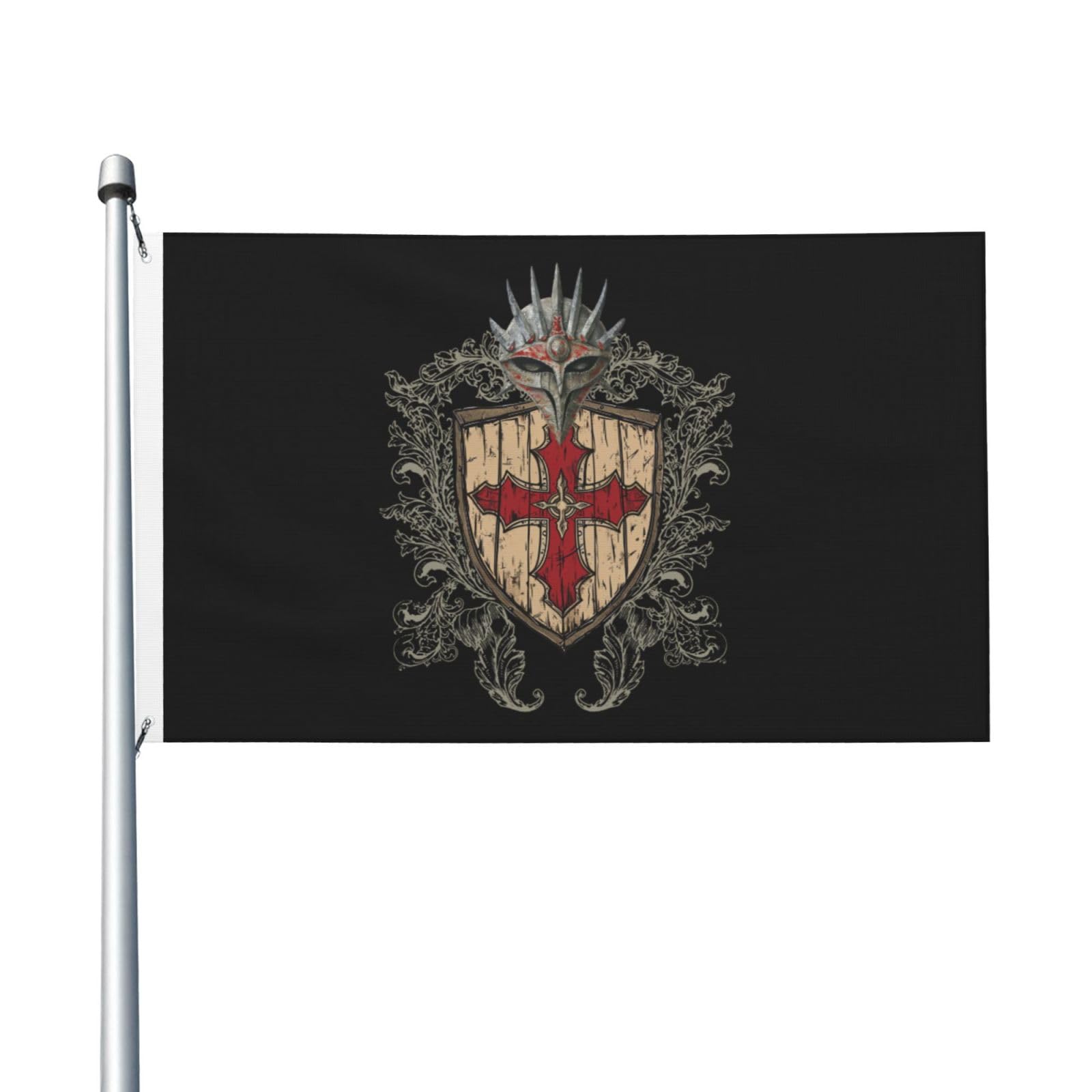 Knights Templar Cross 3x5 Ft Double-Sided Printed Flag Home Outdoor Indoor Garden Home Decoration Banner