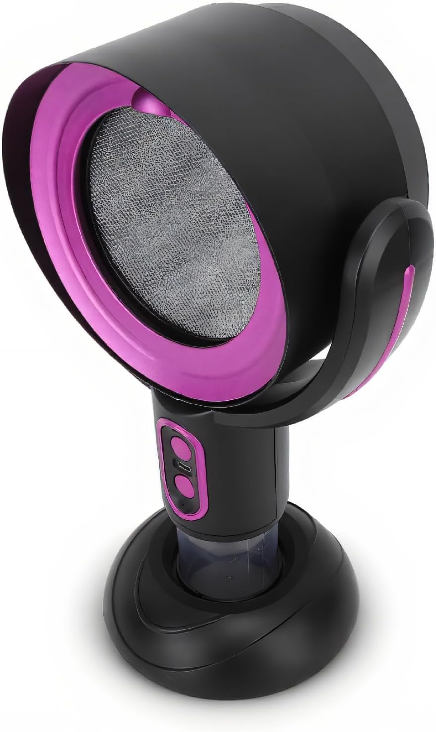 Mini okap na biurko, kuchenny wentylator wyciągowy z jonami ujemnymi, prędkość 2 biegów, ze zdejmowanym filtrem, przenośny okap 5 V 8 W, zasilany przez USB, do mieszkania, czarny i fioletowy