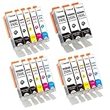 PGI-250XL CLI-251XL PGI250 CLI251 XL Ink Cartridges (6 Large BK 3 Cyan 3 Magenta 3 Yellow 3 Small BK) , Compatible with Pixma MX922 MG6620 MX722 MG5620 iX6820 iP7220 - Tekmall