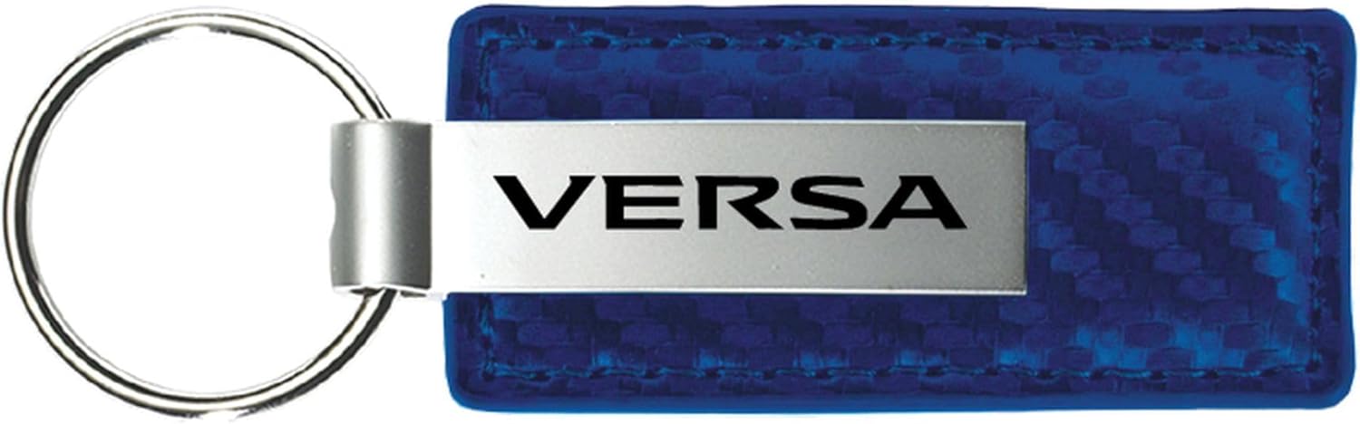 Au-TOMOTIVE GOLD Carbon Fiber Leather Key Chain for Nissan Versa