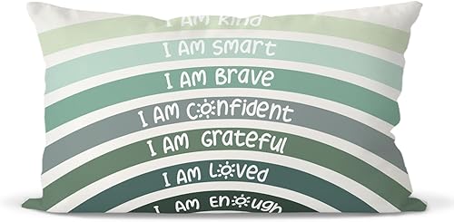 Miniatura 7 de QIYUHOY Fundas de almohada de arco iris para aula, centro de libros, decoración de esquina para sala de juegos, funda de almohada azul, funda de