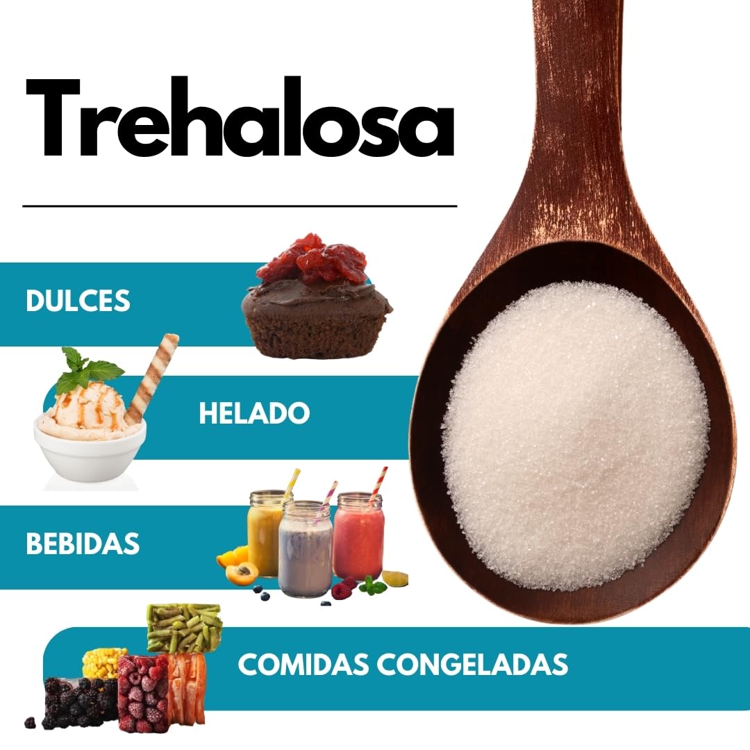 SaporePuro Trehalosa 1 kg - Menos dulce que un azúcar normal - Azúcar de bajo índice glucémico