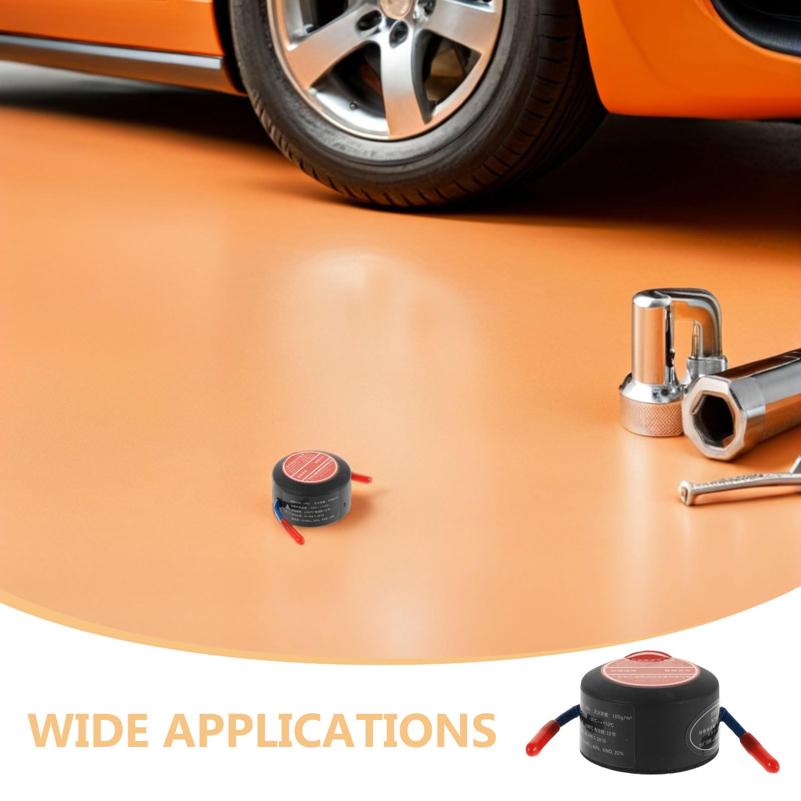 Kichvoe Lot de 2 Autocollants extincteurs aérosol pour véhicules - Auto-activables, 10 g, adhésif Dos, pour Voiture, Moteur, Garage ou Bureau.
