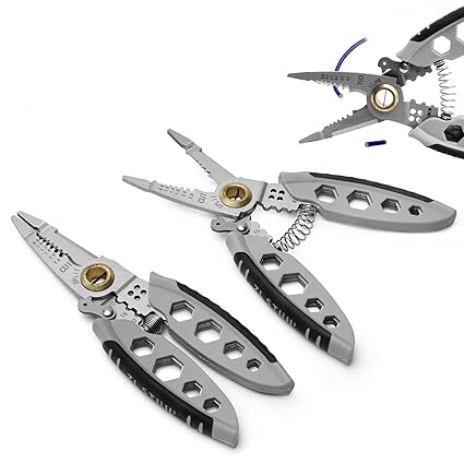 7-Inch Multipurpose Wire Stripper, Wire Strippers And Crimping Tool, Heavy Duty Multi-Purpose Electrical Wire Stripping Tool, Multi-Tool Wire Cutter for Cutting and Crimping (1PCS