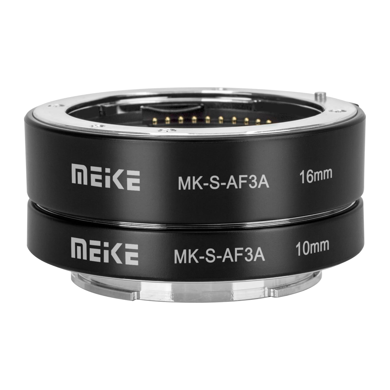 Meike MK-S-AF3A Anello adattatore per tubo di prolunga macro con messa a fuoco automatica in metallo (10 mm+16 mm) per Sony Mirrorless E-Mount A5000 A5100 A6000 A6300 A6500 A6400 A6600 A6100 A6600 A9