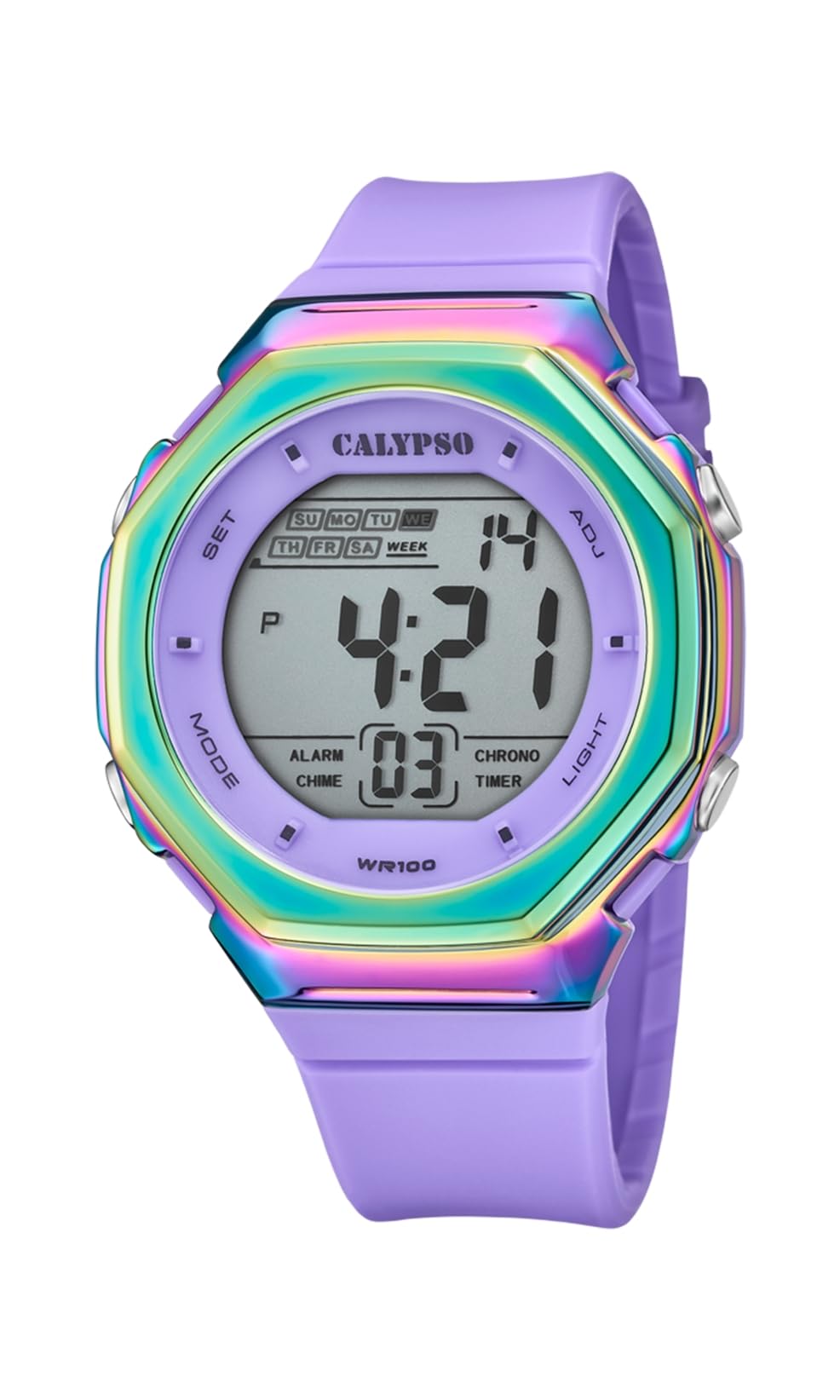 Calypso Orologio Digitale Uomo e Donna | Imperm. 10 ATM Data e Calendario, Cronografo, Doppio Fuso Orario, Illuminazione, Allarme, 12 e 24 Ore, Special Prices K5842/2
