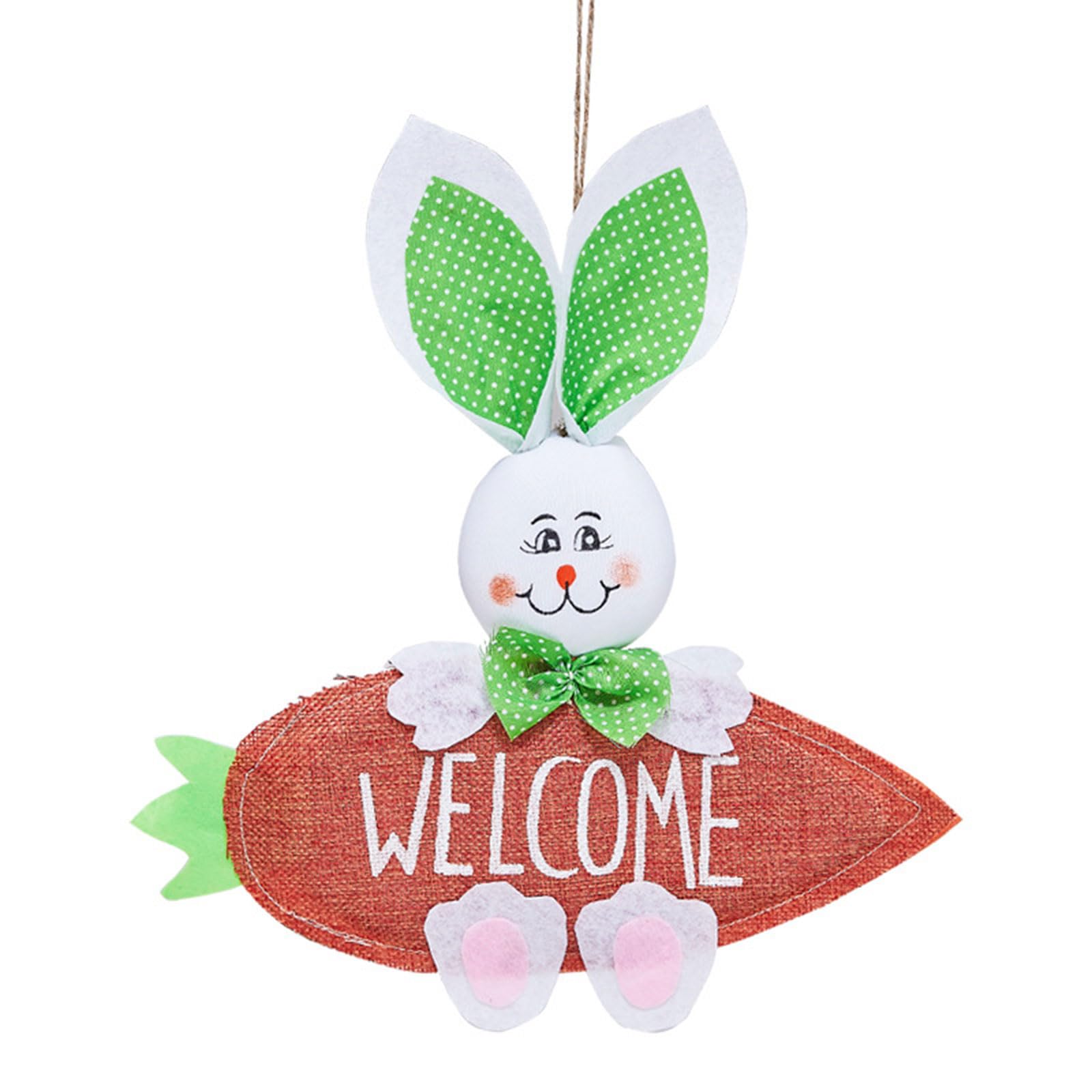 Buxuaaaa Decorations Carrot Hanging Welcome Easter Statue Home Indoor Farmhouses Spring Decorations Easter Doll