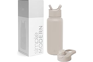 Simple Modern Water Bottle with Stainless Steel Straw