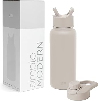 Simple Modern Water Bottle with Straw and Chug Lid