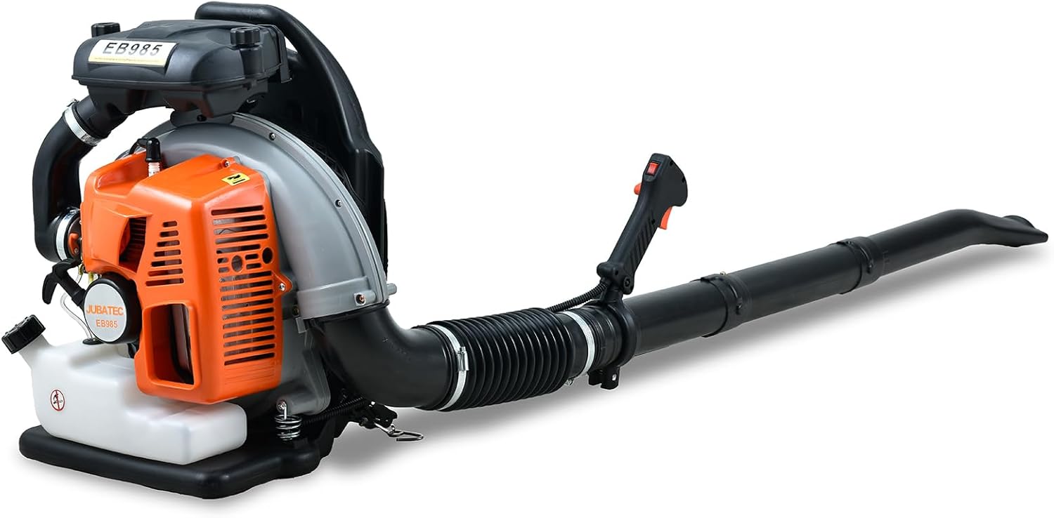 65CC Backpack Gas Powered Leaf Blower 884 CFM 3.8 HP 2-Cycle Grass Lawn Blower Air Cooling, Low Vibration and Ergonomic Design for Outdoor Garden Yard Cleaning and Snow Removal