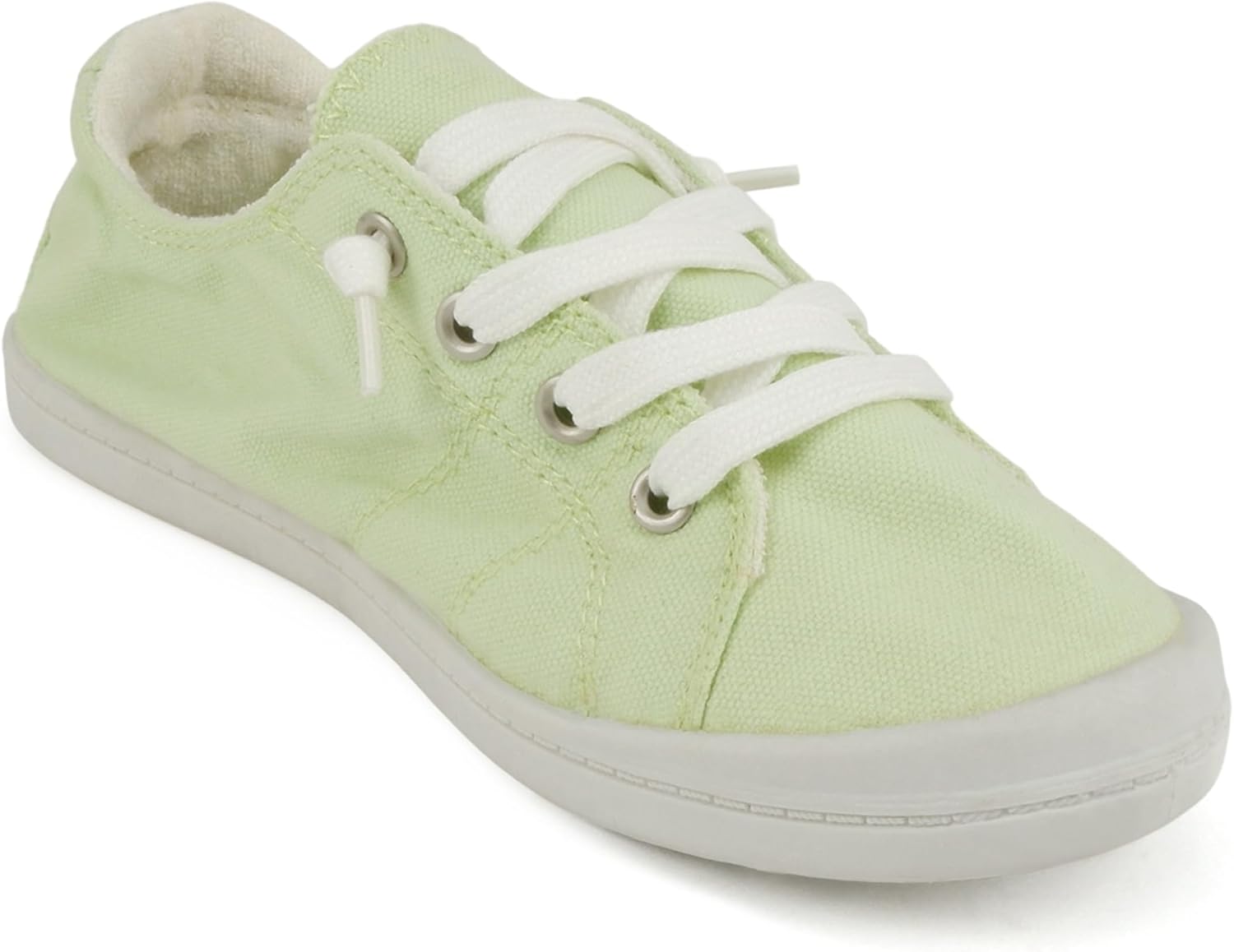 Soda Flat Women Shoes Linen Canvas Slip On Sneakers Lace Up Style Loafers Zig-S - Image 4