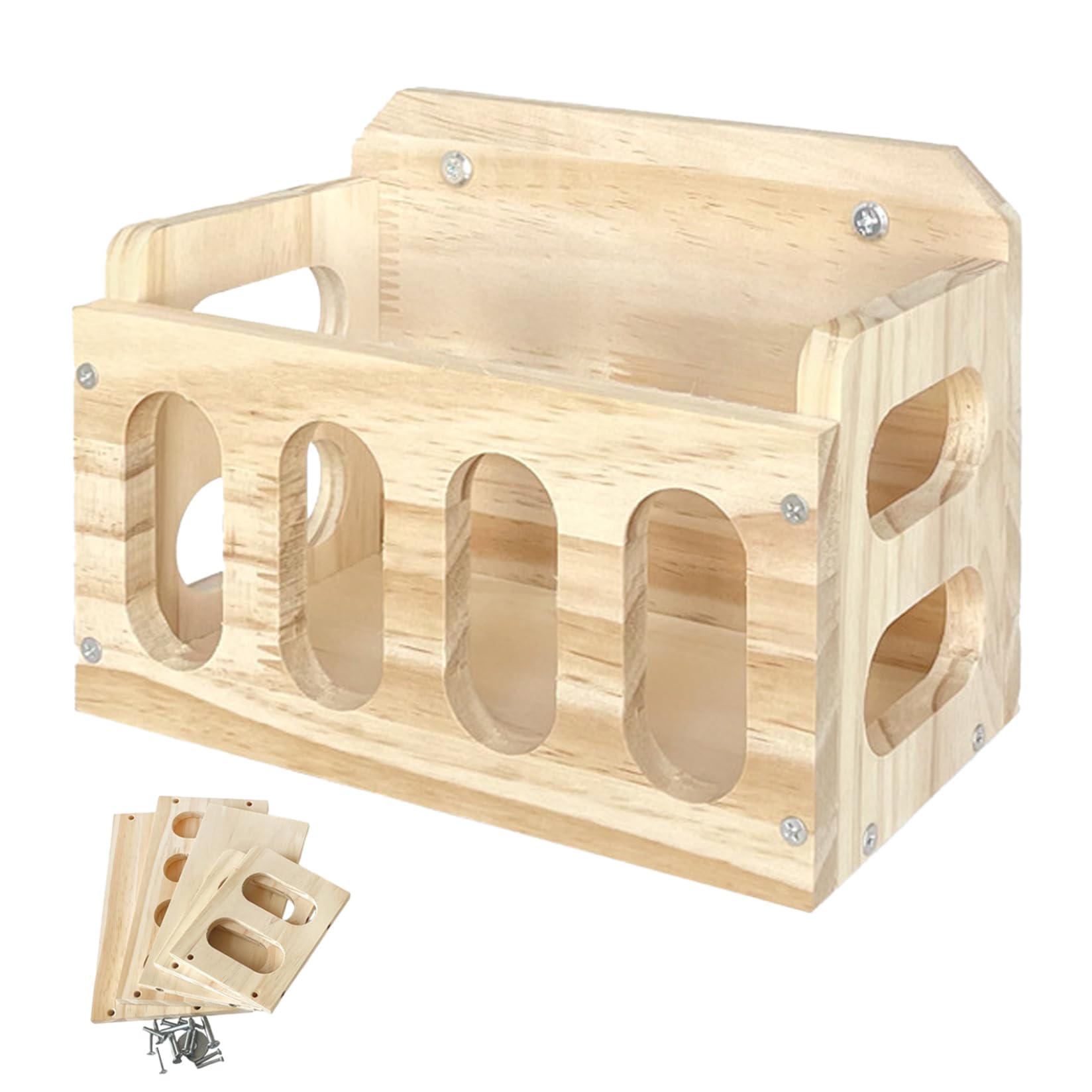 Mangeoire à foin pour lapin bois distributeur horizontal cochon d'Inde sur pied
