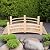 Shine Company 4981N 5 Ft. Cedar Wood Garden Bridge with Side Rails, Natural