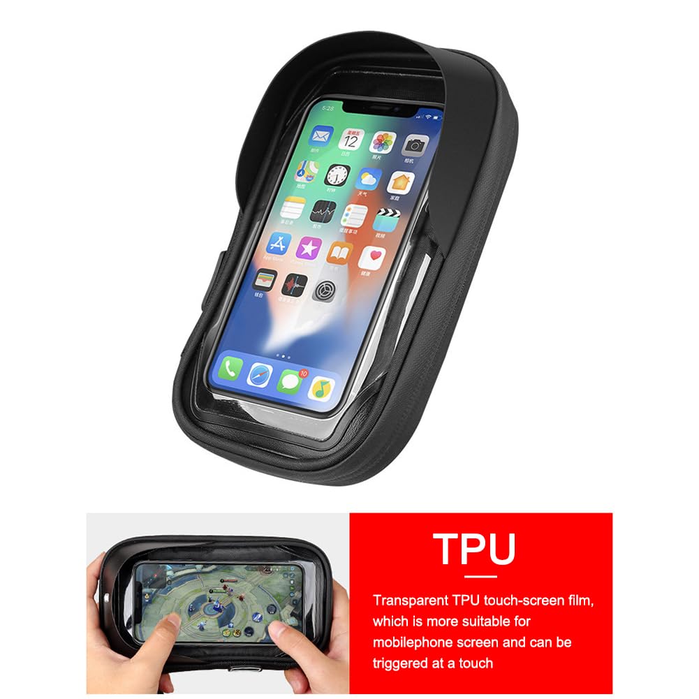 Rowerowy uchwyt na ekran dotykowy do telefonu (czerwony)