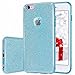 MATEPROX iPhone 6s Case iPhone 6 Case Glitter Slim Bling Crystal Clear 3 Layer Hybrid Protective Case for iPhone 6s/6 4.7 inch (Blue)