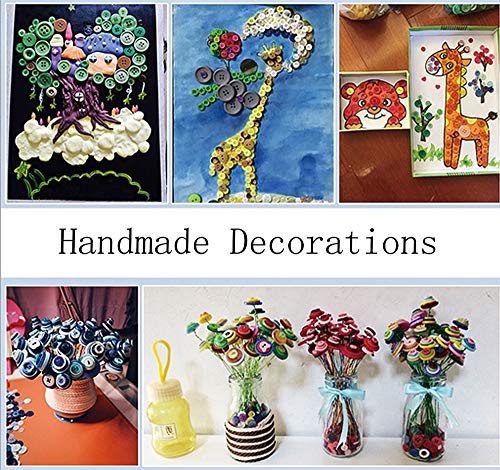 Koboome 600 Pcs Assorted Sizes Resin Buttons 2 And 4 Holes Round Craft Buttons Fit Sewing, Scrapbooking, Kids Diy Handmade Decorations (Red) #TOP4