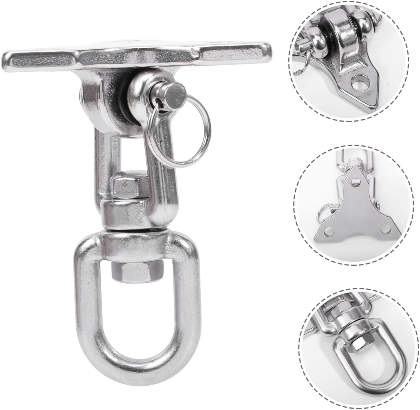 Stainless Steel Rotating Swing Buckle Swing Chain Hooks Heavy Duty Professional Hammock Hanging Hook