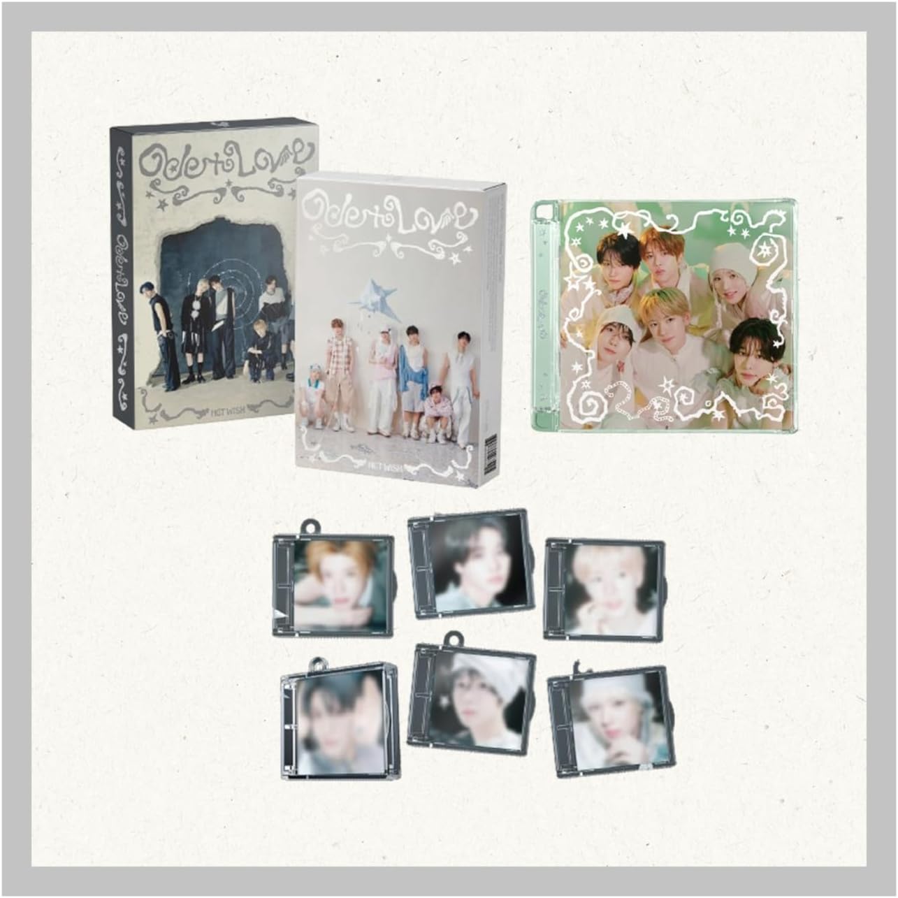 (Zestaw 3 wersji: 1 pakiet + 1 klejnot + 1 SMini) NCT WISH Ode to Love 1. Album + dodatkowe fotokarty