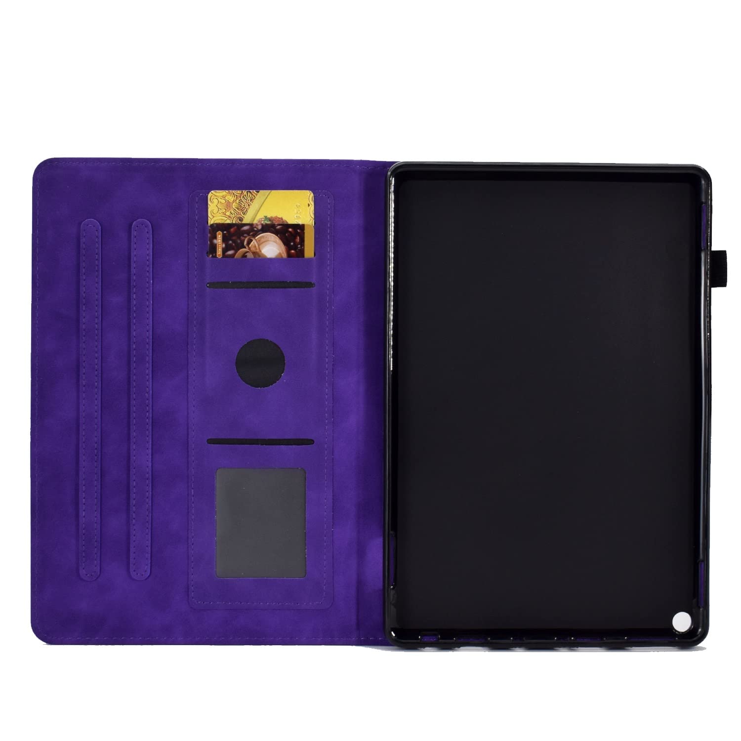 Kompatybilny z etui na tablet Kindle Fire HD 10 i Plus (11. generacji, wydanie 2021 r.), skórzanym premium Wąski, składany stojak Folio Pokrowiec ochronny funkcją automatycznego uśpienia(Mor)