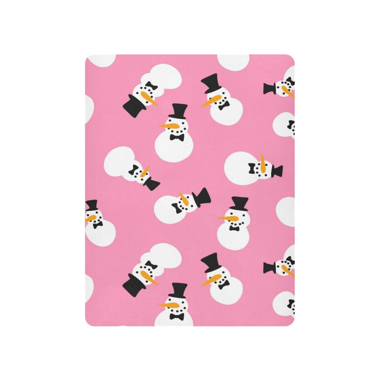 Moudou Christmas Snowman Playard Sheet for Boy Girls, Soft Breathable Fitted Toddler Sheet for Standard Playard Bed Mattress, 39 x 27 x 5 Inch