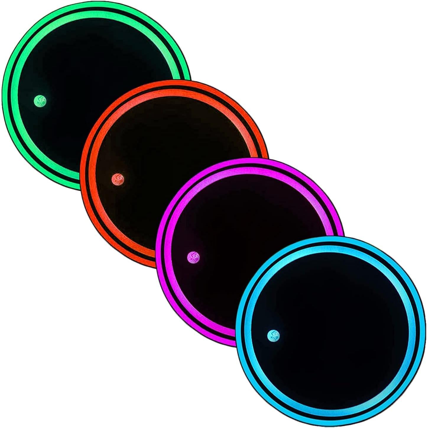 Sous-verre LED voiture pour illuminer vos trajets de nuit avec un éclairage intérieur 7 couleurs