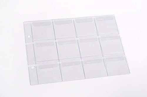Miniatura 2 de CONDORBOX Fundas para 10 páginas para álbum de monedas, 120 bolsillos, para colección de monedas grandes de oro y plata para monedas extranjeras de