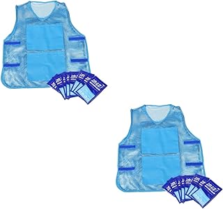 Kisangel 2 Conjuntos De Roupas De Trabalho De Verão Sob Regatas Para Homens Roupas De Trabalho Para Homens Colete De Resfriamento Para Homens Colete Para Resfriamento De Freezer Ternos