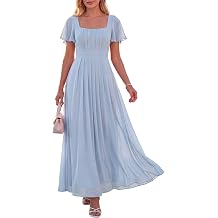 Ever-Pretty Women's Square Neck Chiffon Formal Dress Bridesmaid Dresses