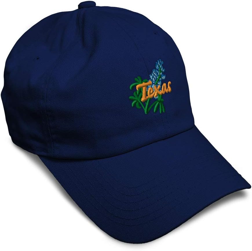Speedy Pros Soft Baseball Cap Texas Bluebonnet Texas Embroidery Flowers Cute Cotton Embroidered Dad Hats for Men & Women