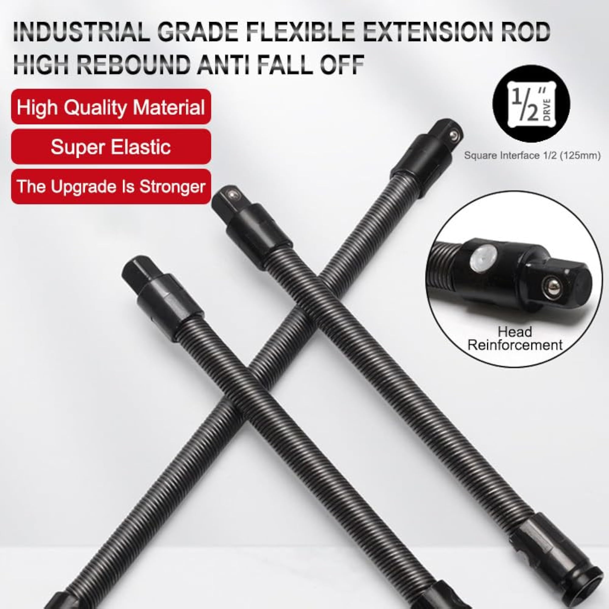 1/2 Inch Square Drive Flexible Long Socket Extension Ratchet