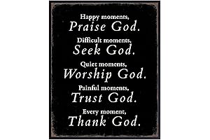 Christian Wall Art Sayings: "Thank God It's Friday" Spiritual Room Decor