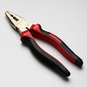 TMAX Non-Sparking 8 Inch Wire Gripping and Cutting Plier, Aluminum-Bronze, Spark Free Safety, Non-Magnetic and Corrosion-Resistant