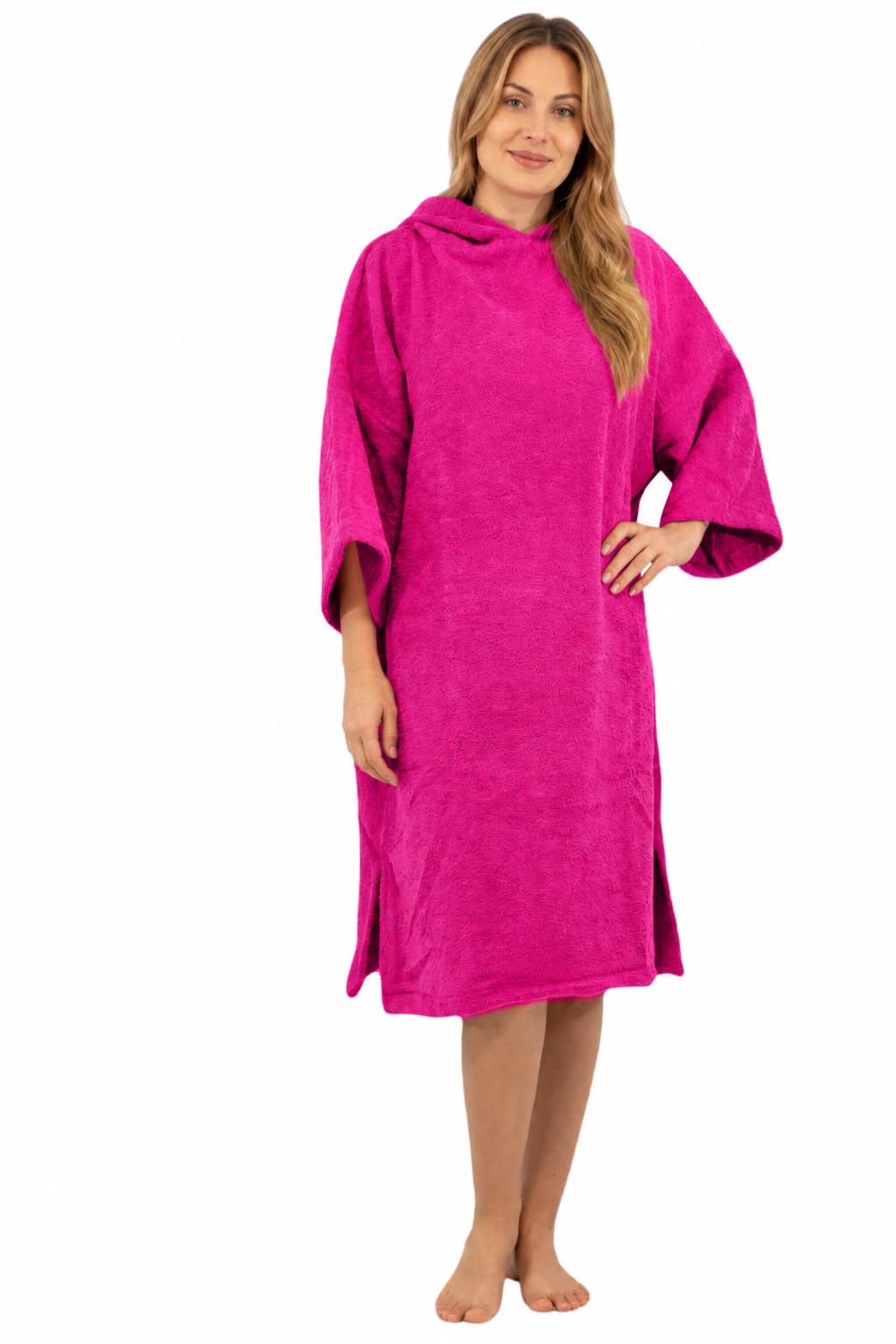 ALLEN & MATE 100% Cotton Hooded Surf Poncho Changing Robe - Quick Absorbent Wetsuit Changing Towel with Pocket for Surfing Men & Women