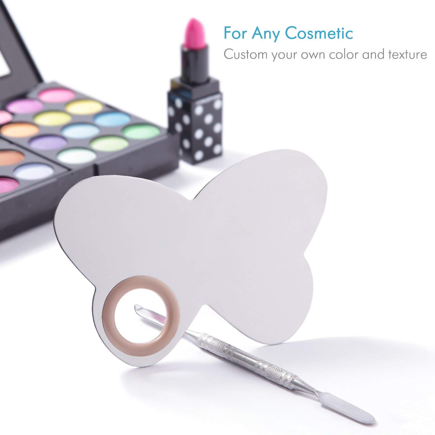 NESA® Pro Salon Stainless Steel Cosmetic Makeup Palette Spatula Mixing Tool (Butterfly) 3