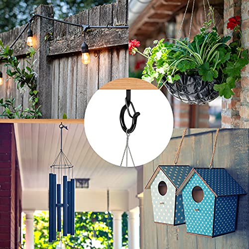 Fsah 36 Pcs Q-Hanger Hooks With Safety Buckle, Windproof Screw Hooks For Outdoor String Lights Hanging Christmas Lights thumb #3