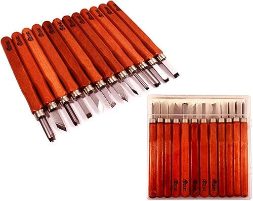 Kit de herramientas de tallado de madera de alta calidad, herramienta duradera de acero inoxidable de alto carbono para niños y adultos, cuchillos