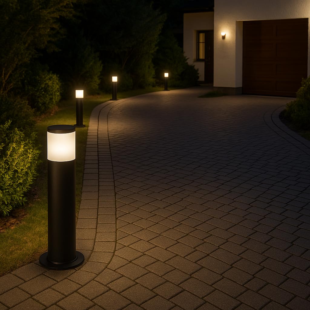 TRIPPING Ruby Bollard 24-Inch Waterproof Outdoor Light with B22 Holder – Durable Aluminum Stand, Milky Acrylic Dome, Long-Lasting, Made in India, Energy Efficient, Non-Solar, Garden Pathways-image-42