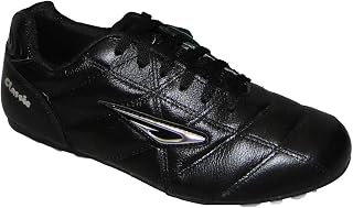 Chuteira Society Couro Diavolo Classic Traction PretoPrata
