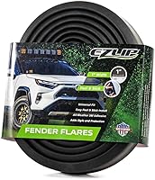 EZLip EZ Flares Universal Flexible Foam Fender Flares - 1 Inch Extension, Easy Peel & Stick Install for Cars Trucks Offroad