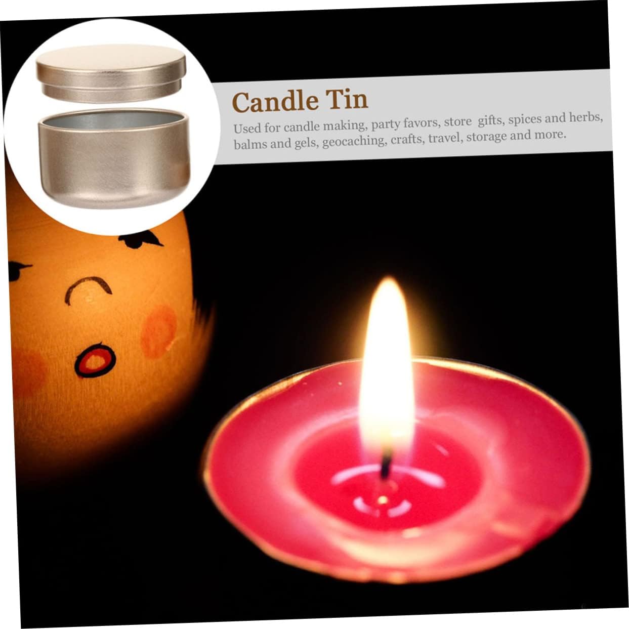 24pcs Quality Aluminum Candle Tin Essential Oil Candle Jar Portable Storage Jar for Votive