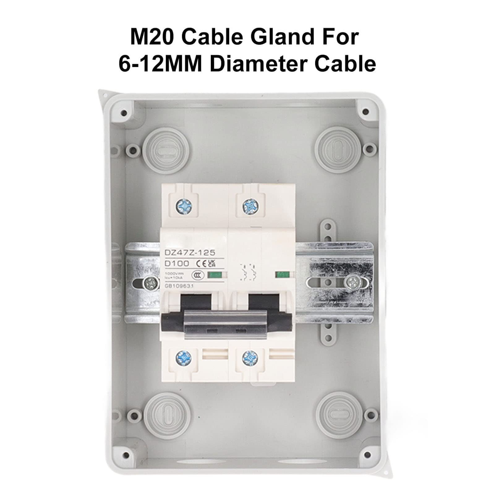 flexman Interruttore Automatico Miniaturizzato CC, Sezionatore Solare Impermeabile 2P CC 1000 V 100 A, Interruttori Automatici CC per Sistemi Fotovoltaici per Array Fotovoltaici RV