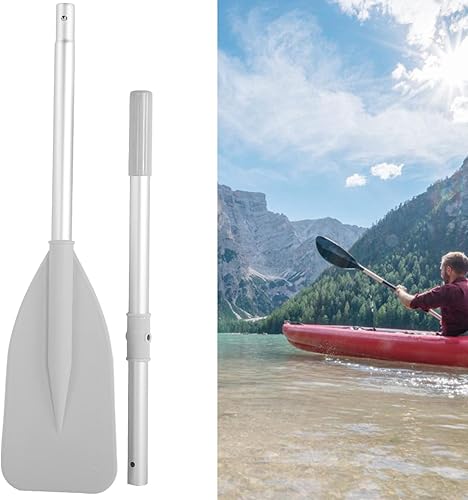 Miniatura 4 de Remos de barco, 2 piezas de remos para bote de remos de 51.97 pulgadas de largo con cerraduras de remo, eje dividido remos de aluminio canoa kayak